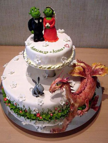 торт с женихом и невестой